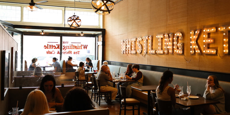 Interior photograph of a Whistling Kettle restaurant