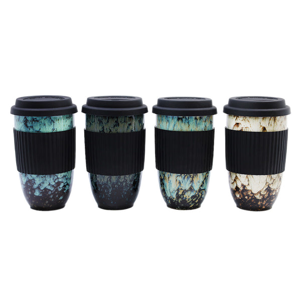 The Whistling Kettle Coffee & Tea Saucers Ceramic Bird's Egg Travel Mug