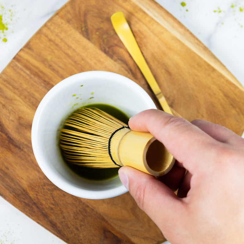 Natural Bamboo Matcha Green Tea Whisk Chasen Preparing Japanese