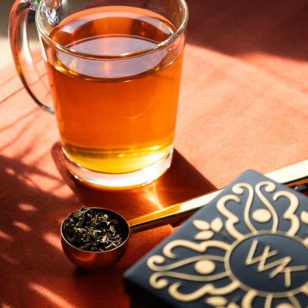 Glass of brewed Trugrit Energy.