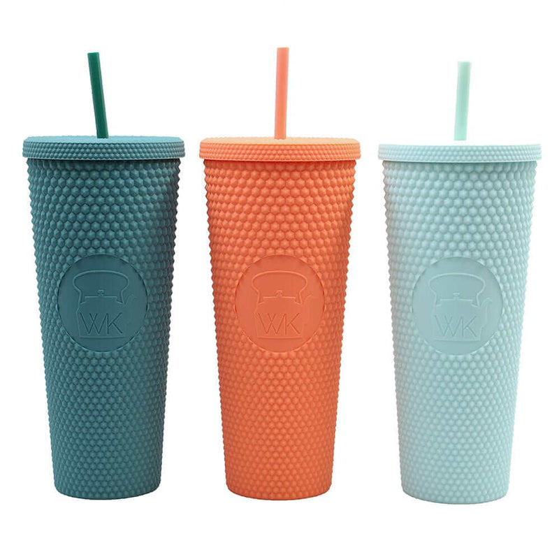 Diamond Studded Tumbler, Slip Resistant Tea Tumbler