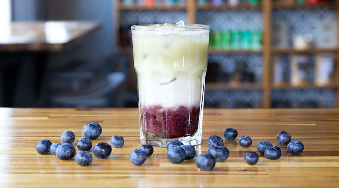 Blueberry Matcha Latte