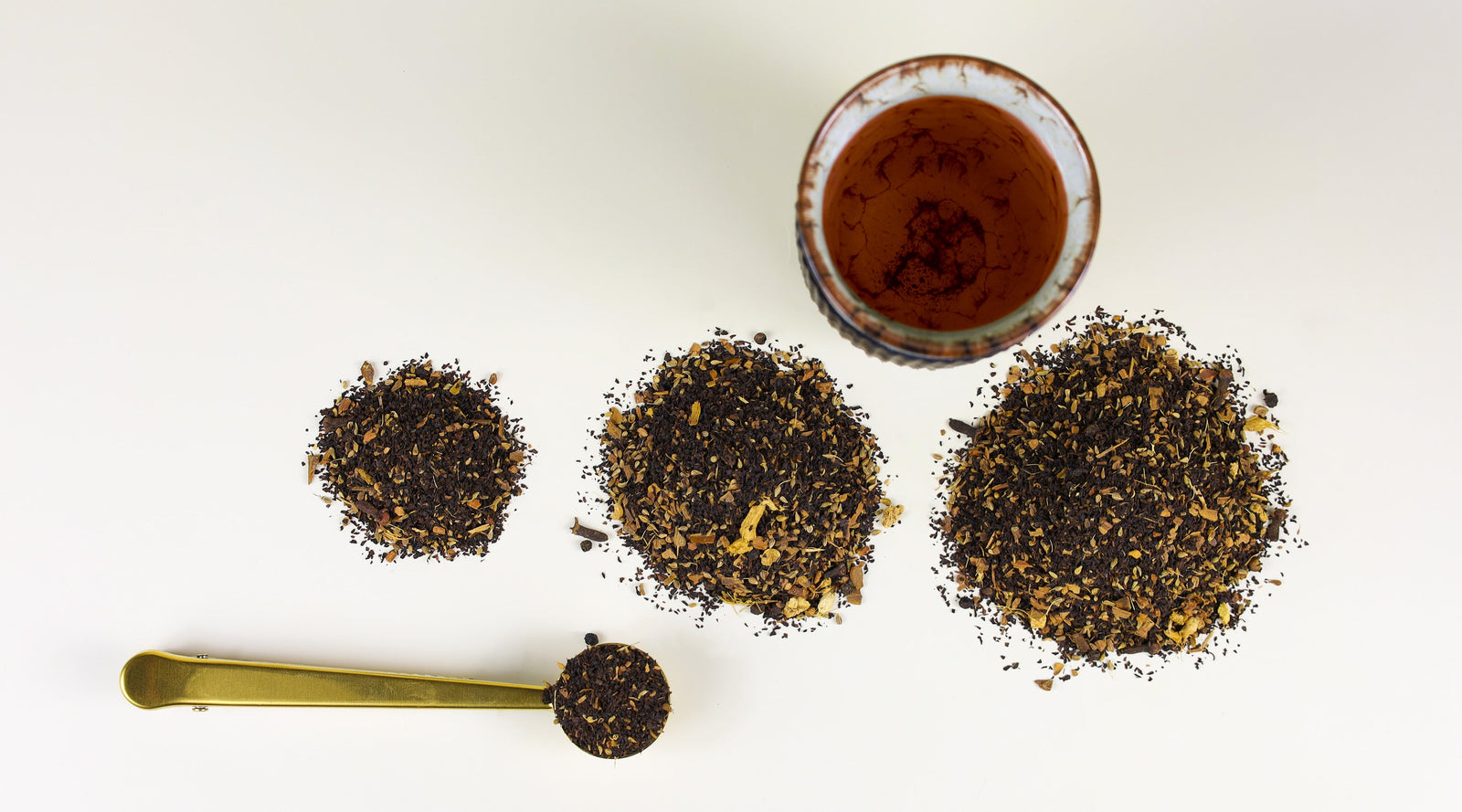 mounds of loose leaf masala chai
