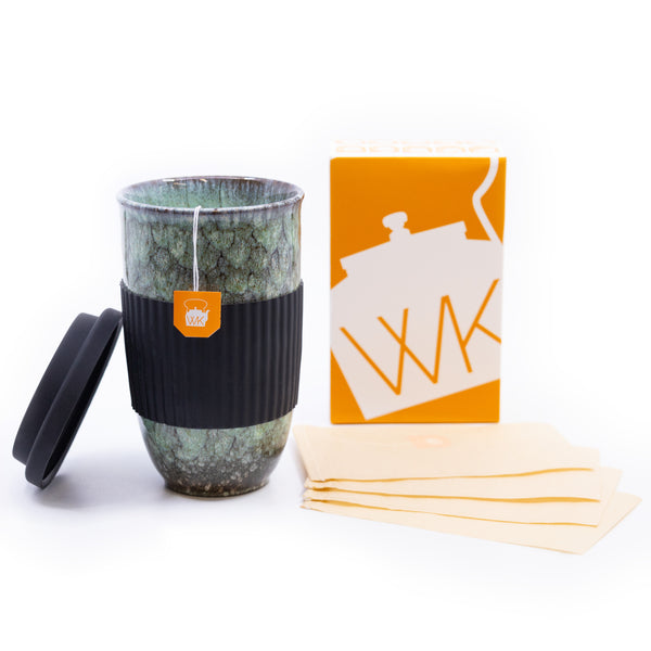 Ceramic Bird's Egg Cup and Tea Bag Bundle