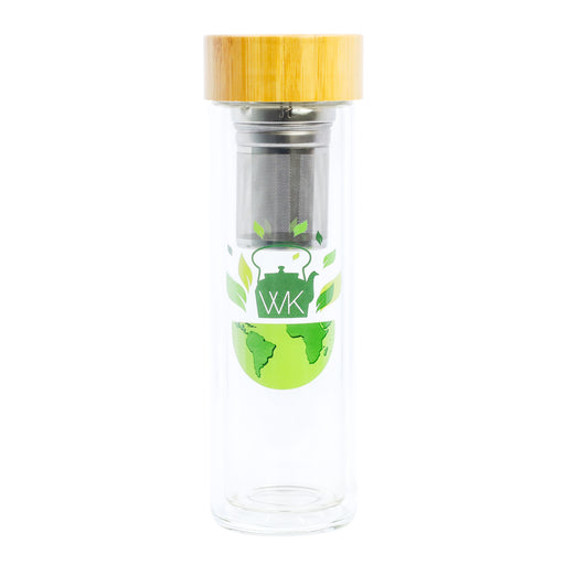 Double Wall Glass Tumbler - Glass Tea Tumbler with Infuser