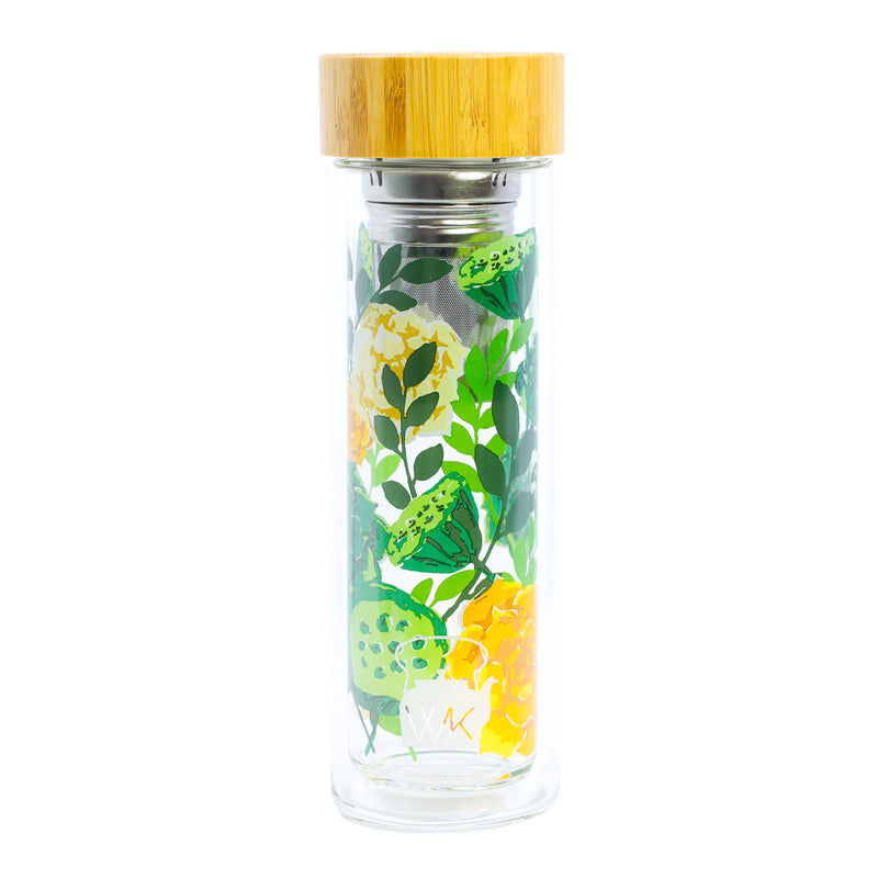 Double Wall Glass Tea Tumbler with Infuser – Tea and Whisk