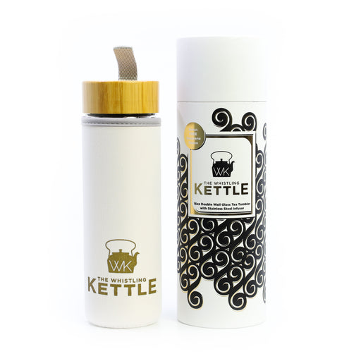 The Whistling Kettle Tea Merch 16oz Double Wall Glass Tea Tumblers - Packaging & Sleeve