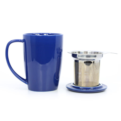 The Whistling Kettle Tea Merch Blue The Lil' Steep - 13.5 Ounces Ceramic Mug