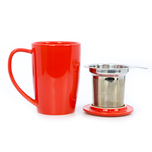 The Whistling Kettle Tea Merch Red The Lil' Steep - 13.5 Ounces Ceramic Mug