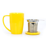 The Whistling Kettle Tea Merch Yellow The Lil' Steep - 13.5 Ounces Ceramic Mug