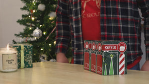 Opening a book style tea advent box