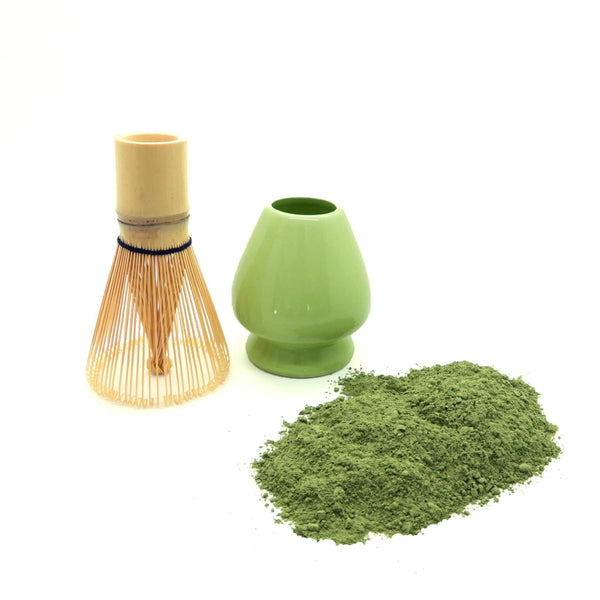 Japanese Bamboo Matcha Whisk with ceramic stand 