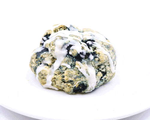 Scone Animation Blueberries and Cream Scones with Sweet Glaze