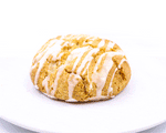Animation of The Whistling Kettle Lemon Drop scone being eaten.