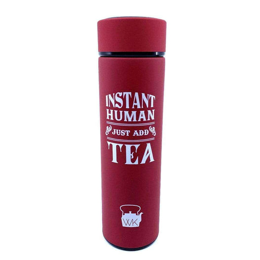 The Whistling Kettle Product Red-Instant Human Stainless Steel Insulated Tea Tumbler