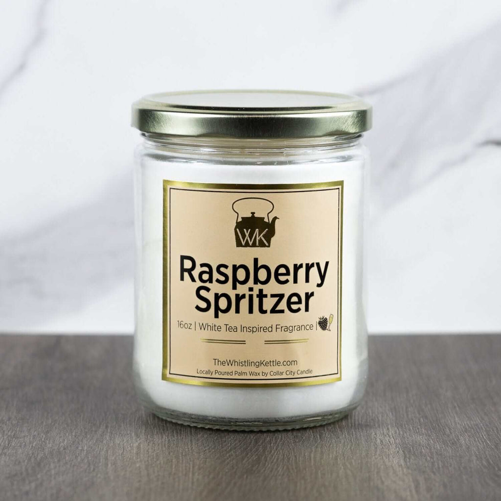 The Whistling Kettle Product White Raspberry Spritzer Scented Tea Candle