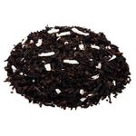 Side mound picture of The Whistling Kettle Coconut black tea with shredded coconut.