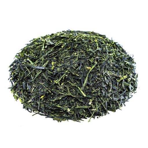 Side mound picture of The Whistling Kettle Gyokuro green tea.