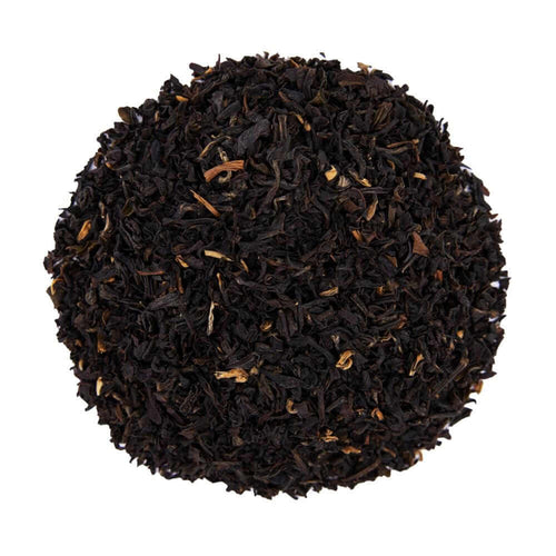 Top mound picture of The Whistling Kettle black tea.