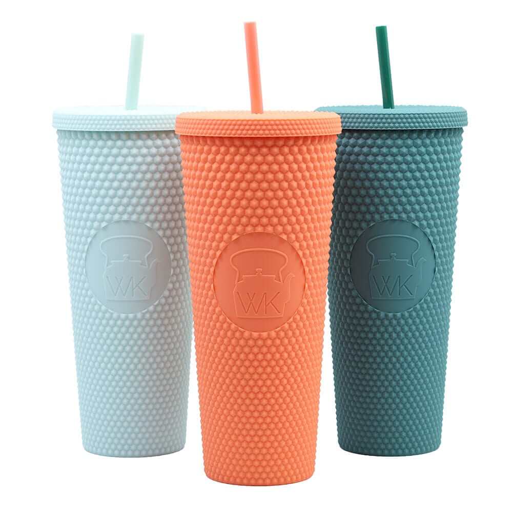 Diamond Studded Tumbler, Slip Resistant Tea Tumbler